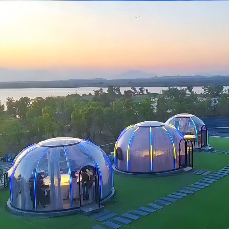 Prefabrykowane nowoczesne domy kopułowe domy ogrodowe domy glamping Resort namiot kopułowy