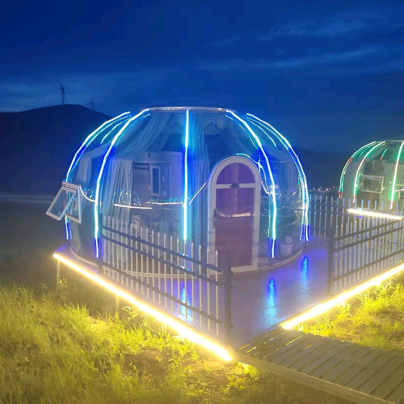 3m x 2.3m namiot igloo z bąbelkami dom z polikarbonatu z drewnianym kartonem