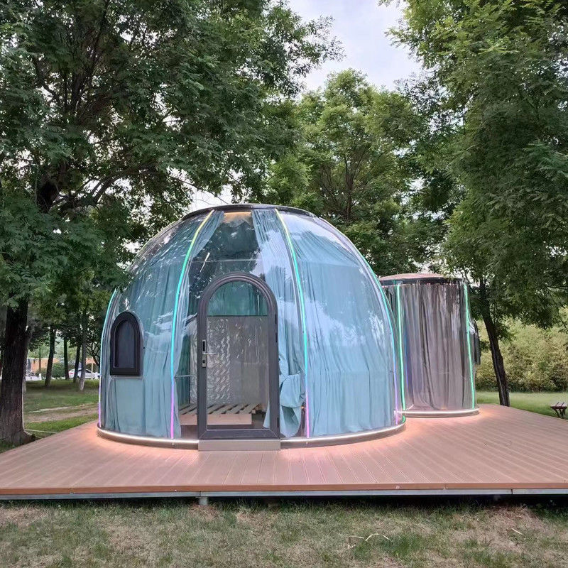 3m x 2.3m namiot igloo z bąbelkami dom z polikarbonatu z drewnianym kartonem