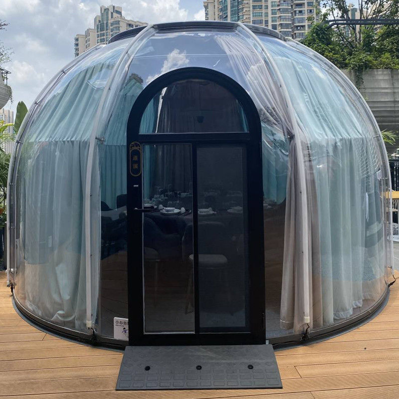 990,9% Odporność na promienie UV Przejrzysty PC Dome House Igloo Bubble Tent Do obozowania na świeżym powietrzu
