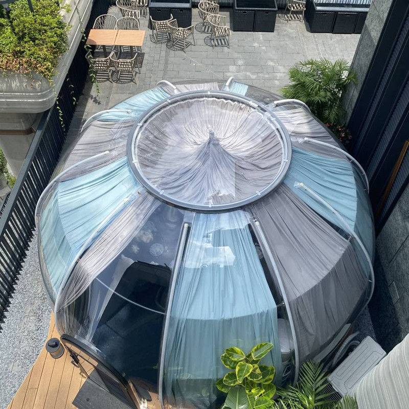 990,9% Odporność na promienie UV Przejrzysty PC Dome House Igloo Bubble Tent Do obozowania na świeżym powietrzu