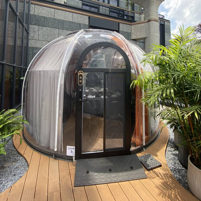 990,9% Odporność na promienie UV Przejrzysty PC Dome House Igloo Bubble Tent Do obozowania na świeżym powietrzu