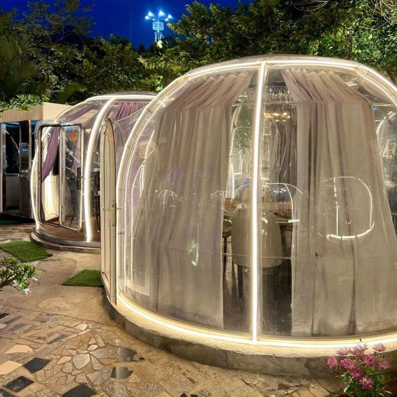 6m Geodezyjne dom PC Dome Z wysokością 3,3m PC Aluminium Odporność UV ≥99,9%
