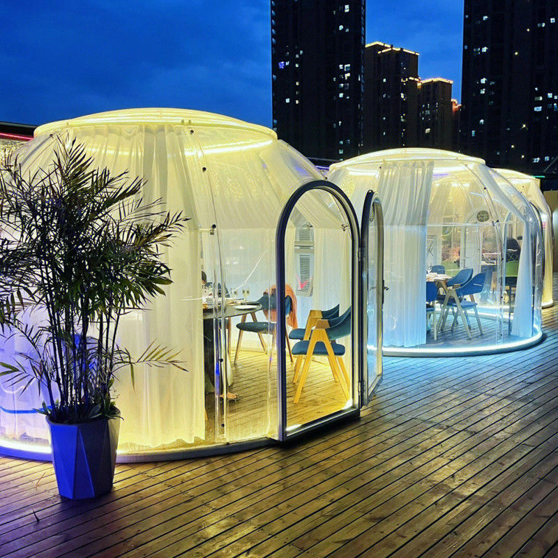 PC Materiał aluminiowy Bubble Tent House 2,8m Wysokość namiot kopułowy namiot do kempingu na zewnątrz
